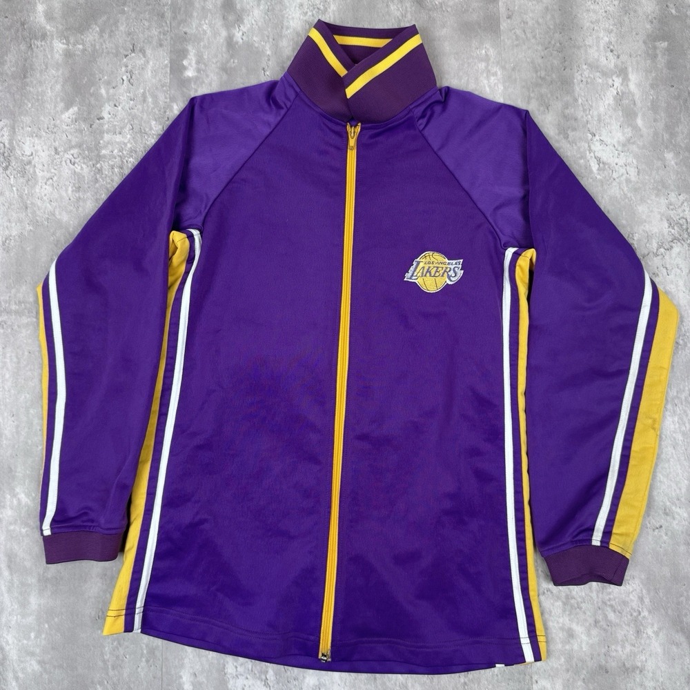 Vintage‎ Los Angeles Lakers Jacket Kids Large Purple Full Zip Shaquille O'Neal
